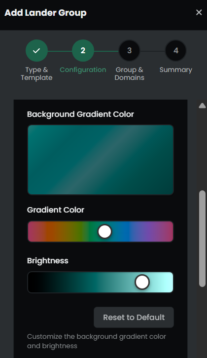 DNX Landing Page Options