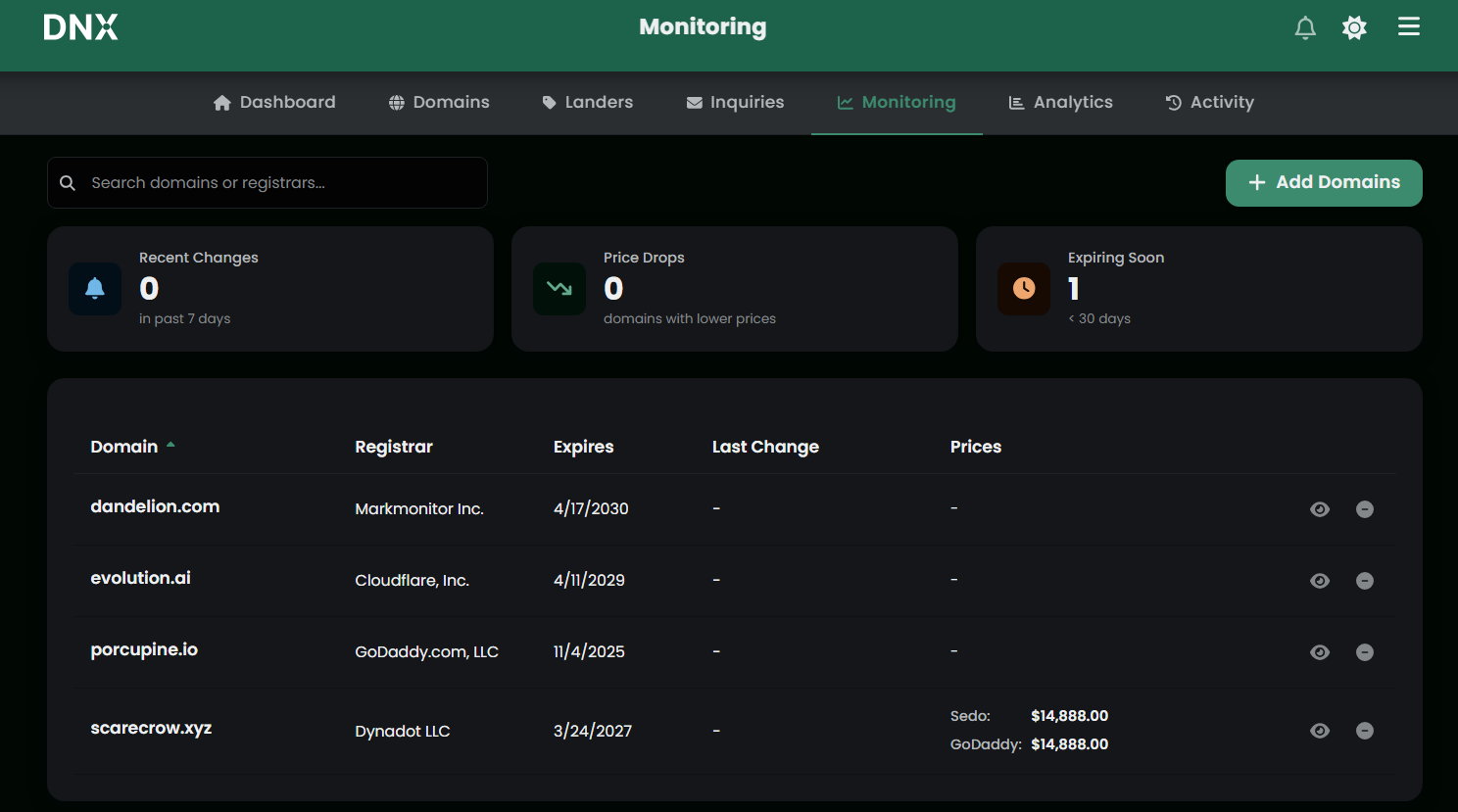 DNX Price Monitoring Tool