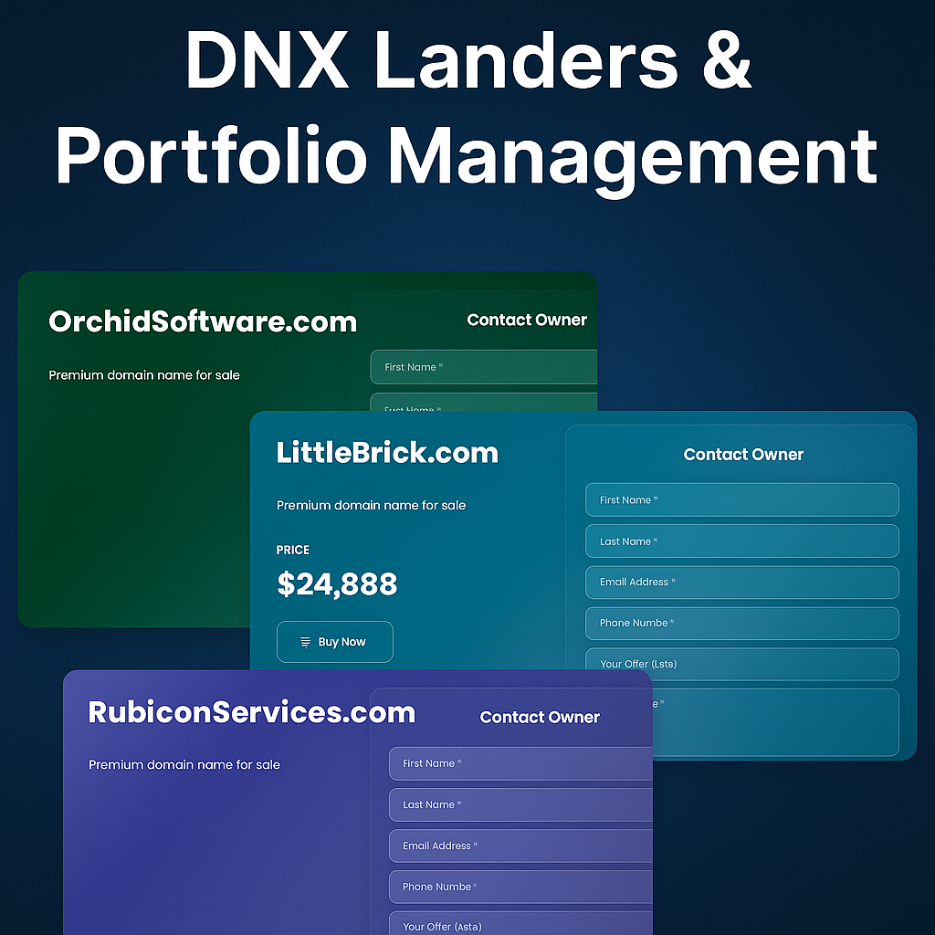 DNX Domain Landing Pages and Portfolio Management
